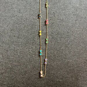 Kate Spade Enamel Bow Necklace (multicolor)
